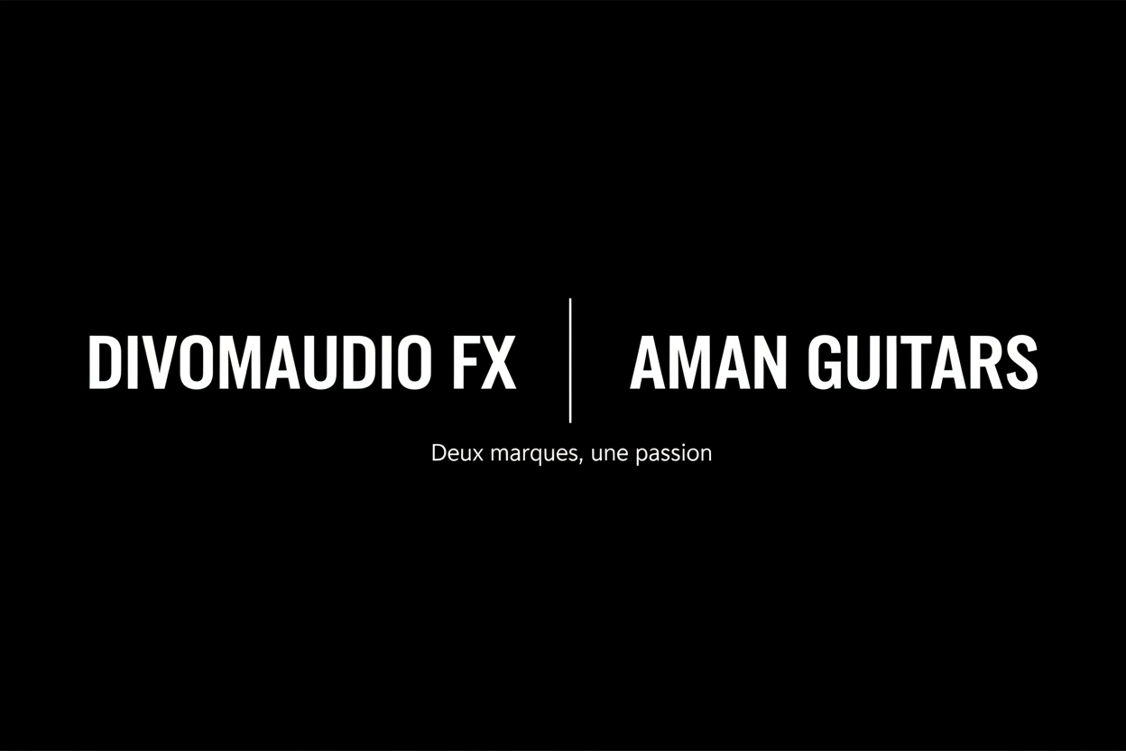 Bannière DIVOMAUDIO FX x AMAN Guitars Épurée